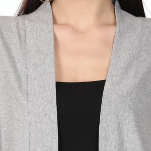 Women Full Sleeve Grey Shrug